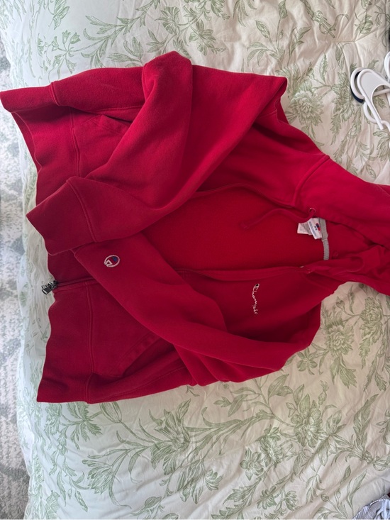 Champion Jackets & Blazers - Champion Bright Red Hooded Zip Sweatshirt